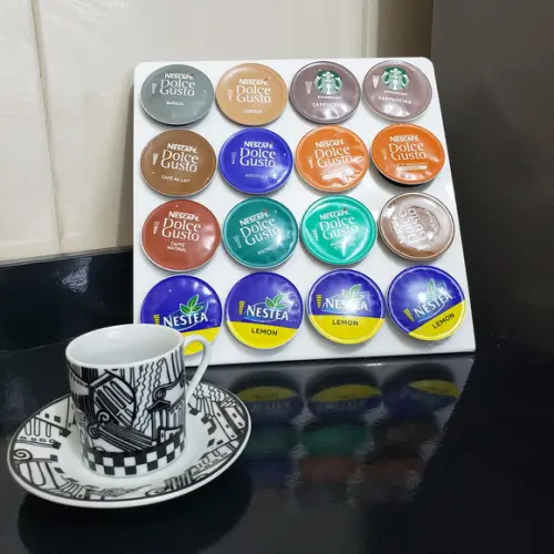 Porta Cápsulas Compatível Com Dolce Gusto Acrílico Branco