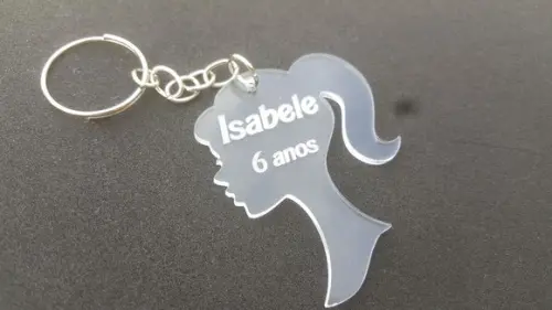 Chaveiro Acrílico Personalizado Boneca