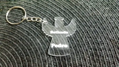 Chaveiro Personalizado Anjinho Batizado