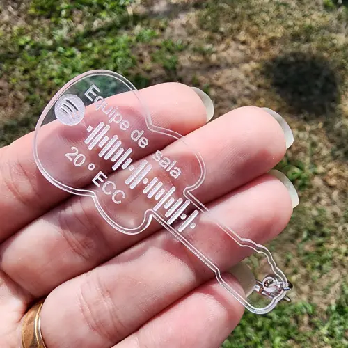Chaveiro Personalizado Guitarra com Spotify Code Ecc Ejc