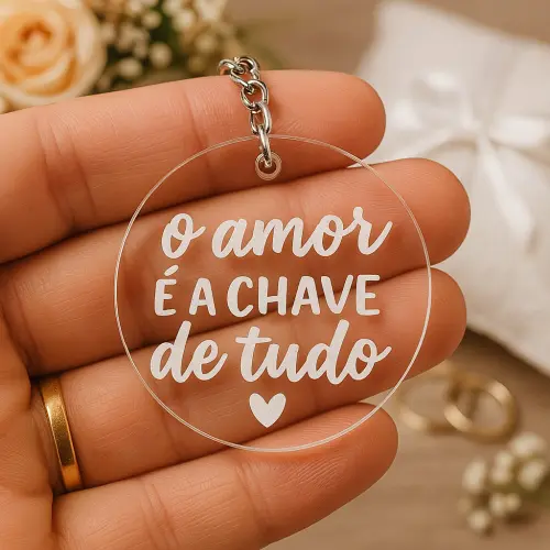 Chaveiro Casamento o Amor É a Chave de Tudo