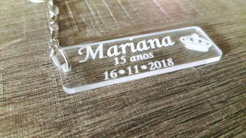 Chaveiro 15 Anos com Coroa