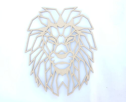 Decoração parede Leão geométrico