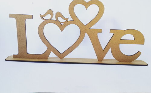 Love Coração MDF 12cm