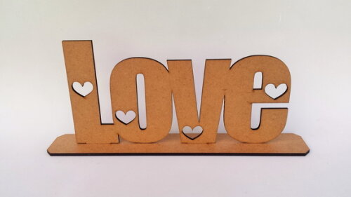 Love Coração MDF 12cm