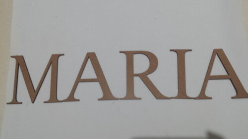 Nome MDF 10 cm x 3mm 5 Letras