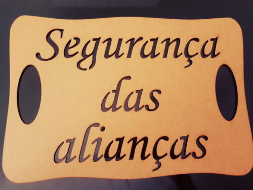 Placa Casamento Segurança das Alianças