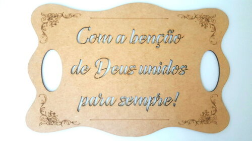 Placa com a benção de Deus