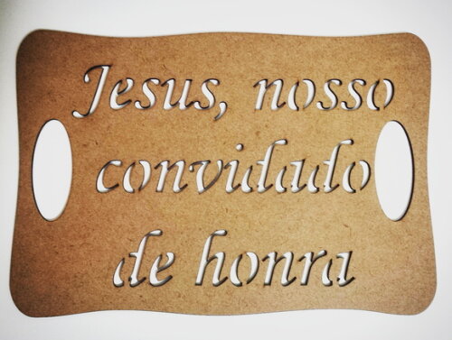 Placa para Daminha Casamento Jesus, Nosso Convidado de Honra