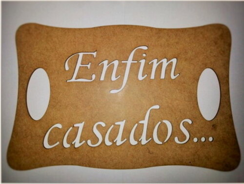 Placa para Daminha Casamento Enfim Casados