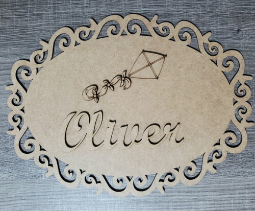 Placa com Nome e Pipa