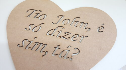 Placa Coração para Daminha Casamento...É só dizer sim Persona