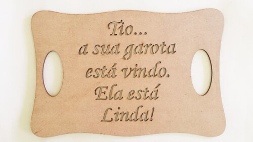 Placa para Daminha Casamento Tio...a sua garota está vindo