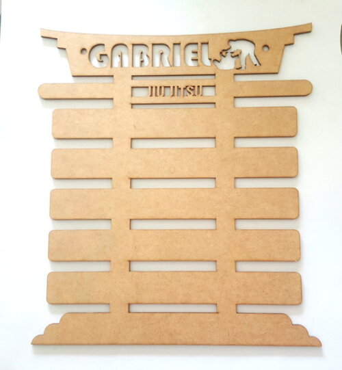 Quadro Porta faixas Jiu Jitsu Com nome