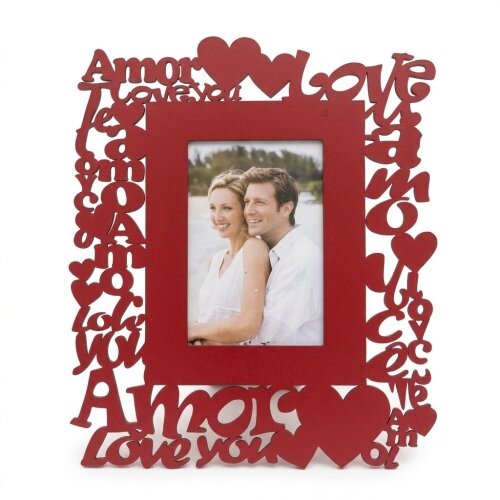Porta Retrato Love/Amor/Love you-Vermelho