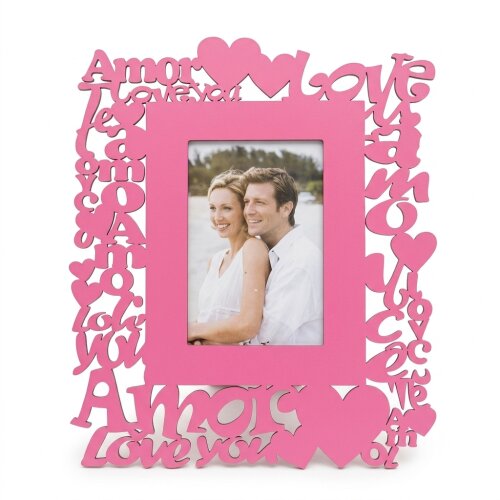 Porta Retrato Love/Amor/Love you-Pink