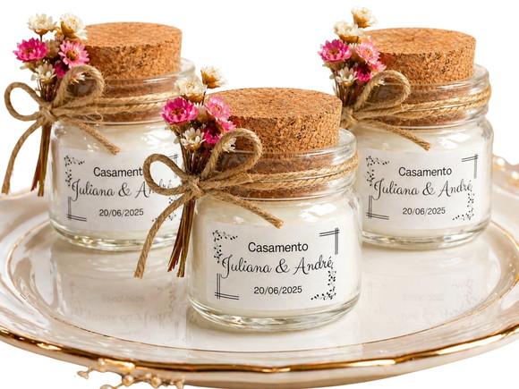 Vela Perfumada Lembrancinha de Casamento