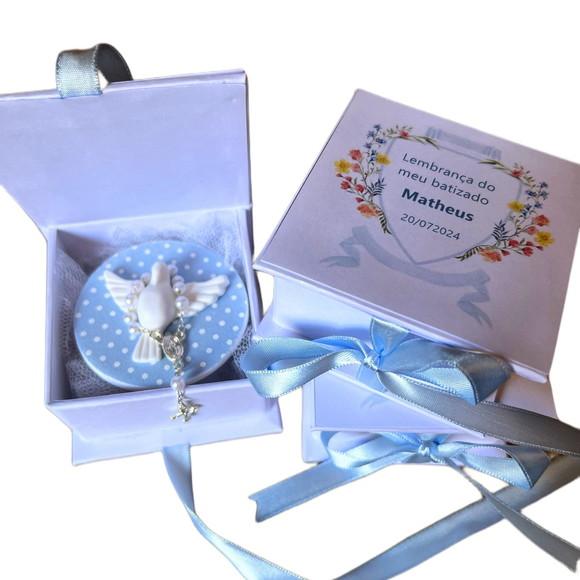 Lembrancinha de Batizado Caixa Cartonagem