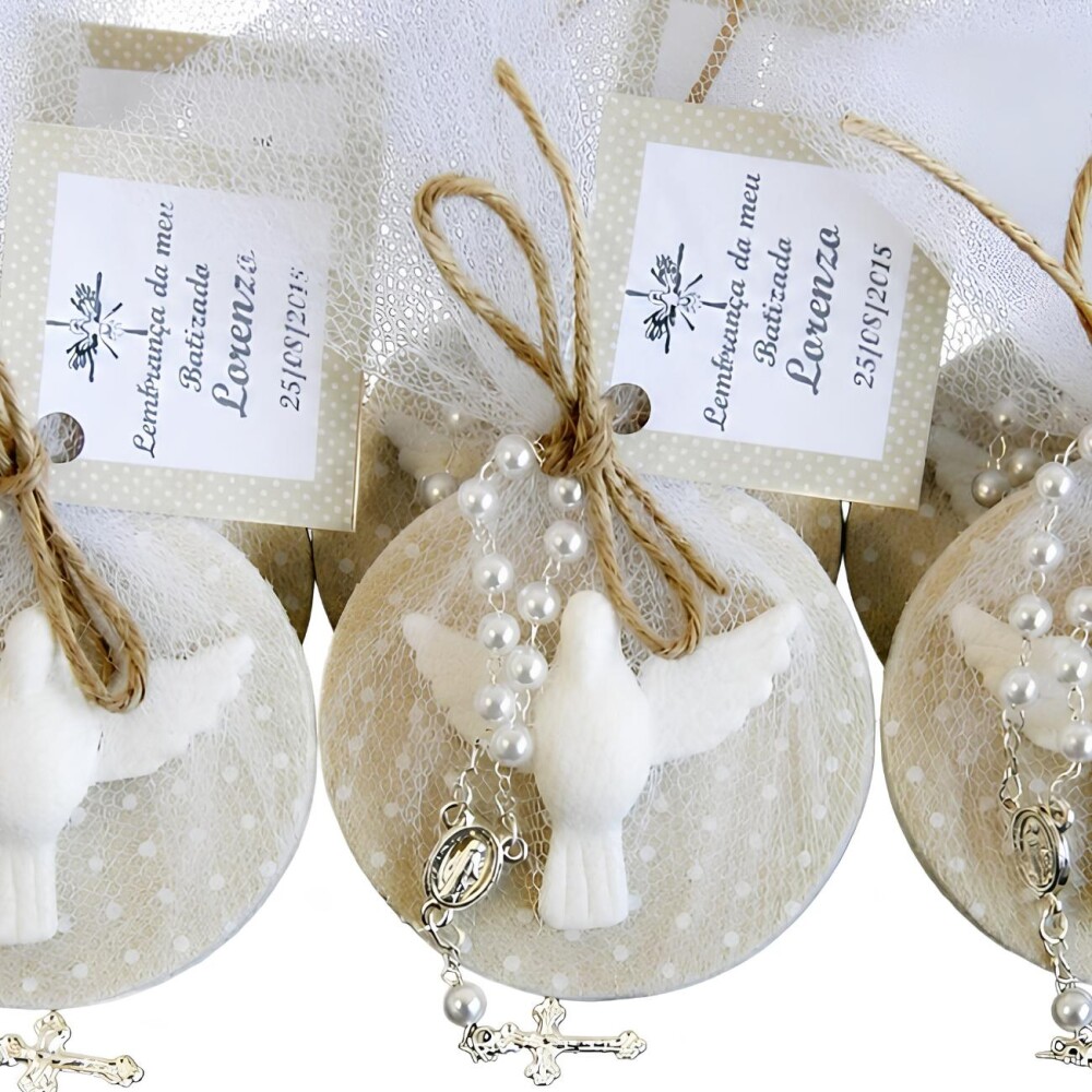 Lembrancinha De Batizado Com Espirito Santo Ímã Personalizado