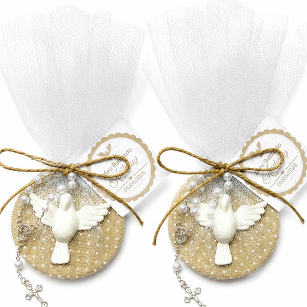 Lembrancinha De Batizado Com Ímã Espírito Santo Personalizado