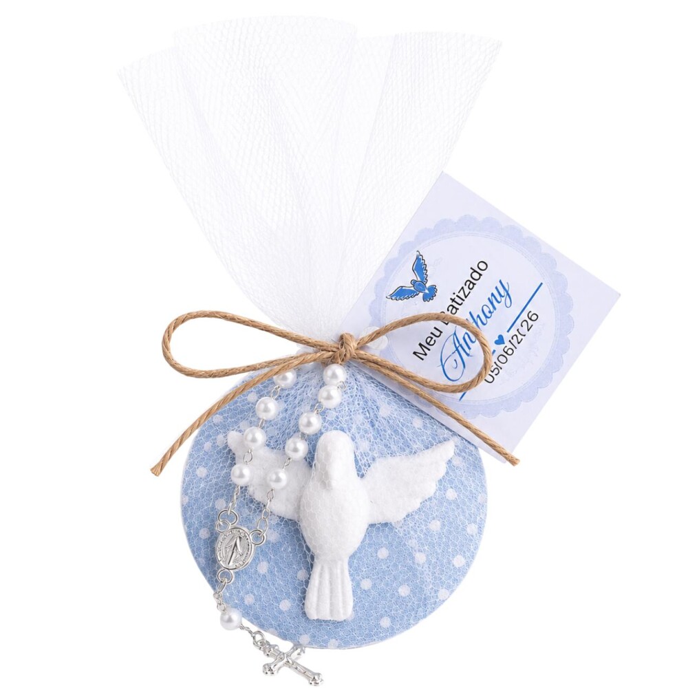 Lembrancinha de Batizado com Divino Espírito Santo Ímã Decorat