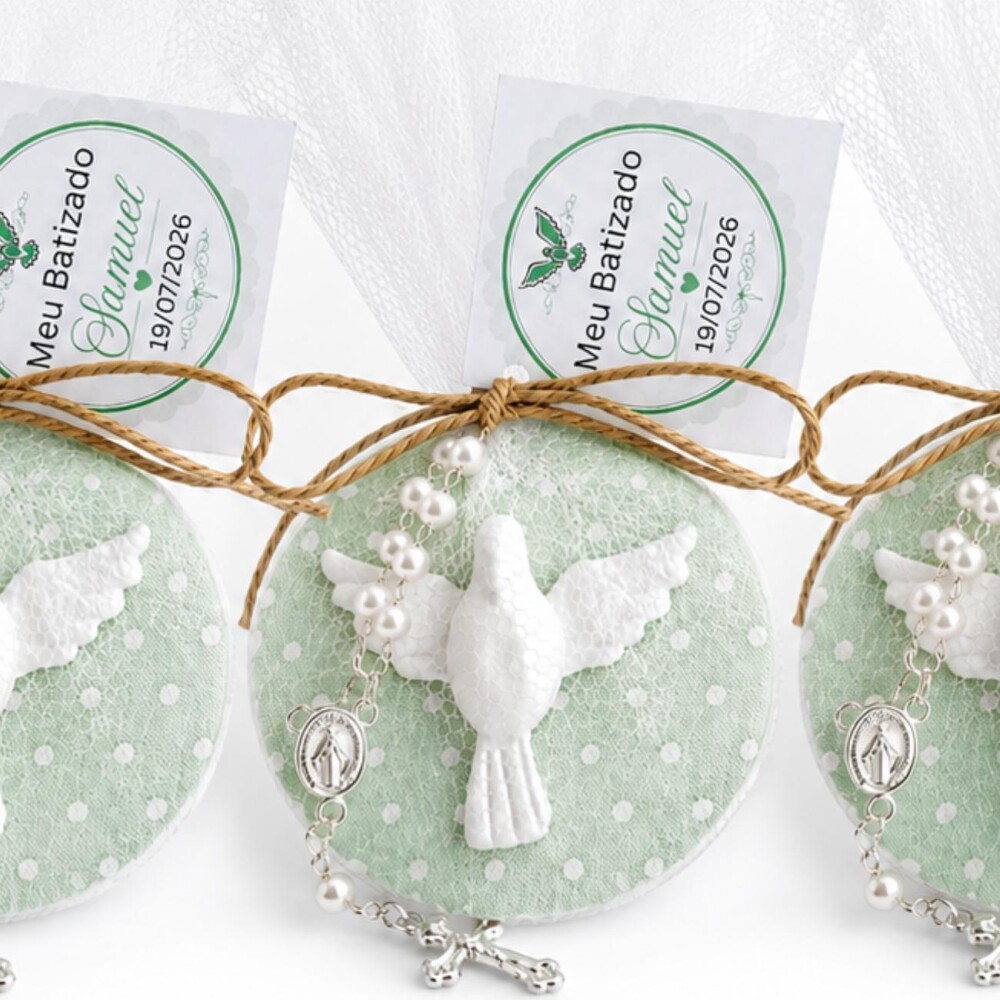 Lembrancinha De Batizado Espírito Santo Terço