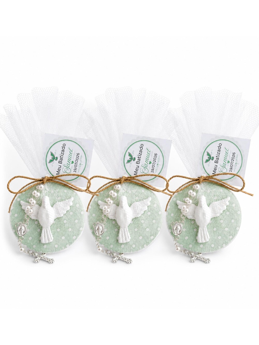 Lembrancinha De Batizado Espírito Santo Terço