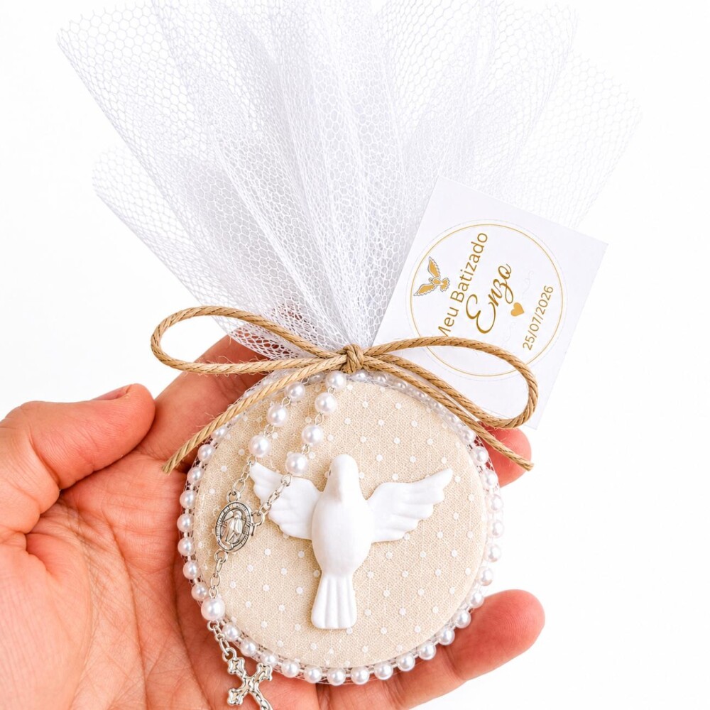 Lembrancinha De Batizado Com Ímã Espírito Santo
