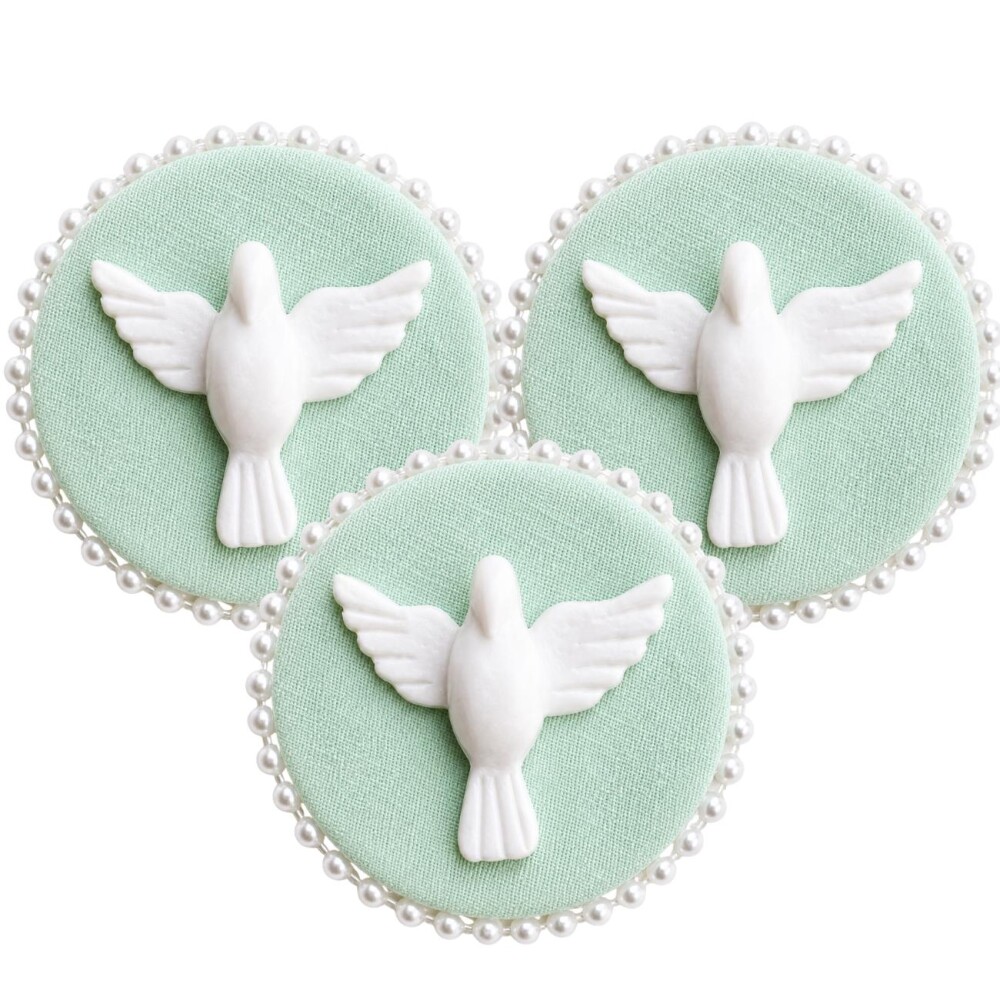 Lembrancinha de Batizado Personalizada com Terço e Imã Espírit
