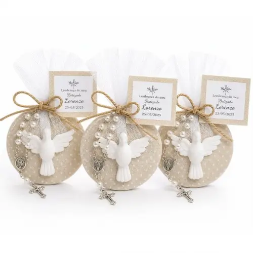 Lembrancinha de Batizado com Espirito Santo