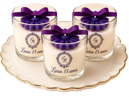 Vela Perfumada Lembrancinha de 15 Anos
