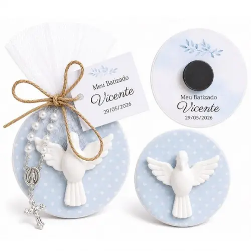Lembrancinha de Batizado com Espirito Santo