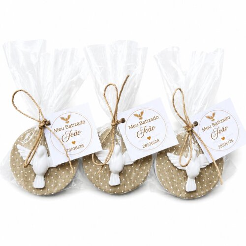 Lembrancinha de Batizado Espirito Santo Com Ímã Personalizado