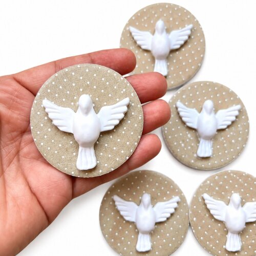Lembrancinha de Batizado Espirito Santo Com Ímã Personalizado