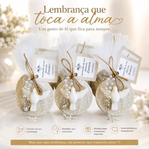 Lembrancinha De Batizado Com Espirito Santo Ímã Personalizado