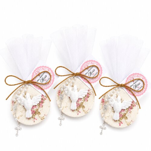 Lembrancinha De Batizado Com Terço