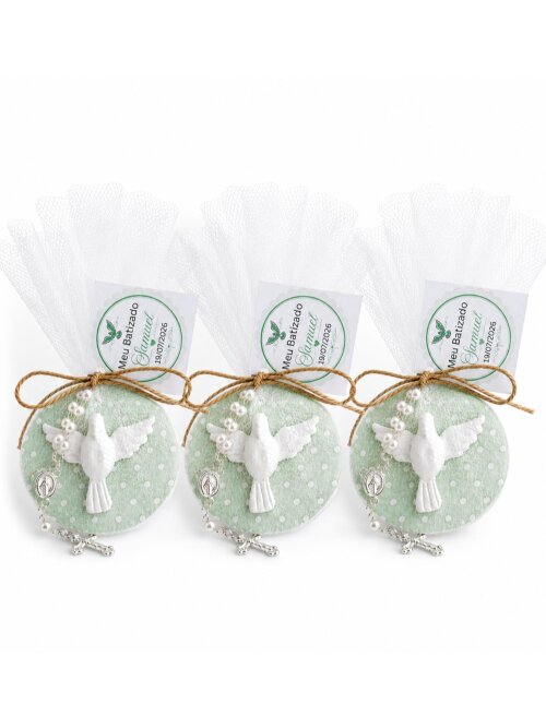 Lembrancinha De Batizado Espírito Santo Terço