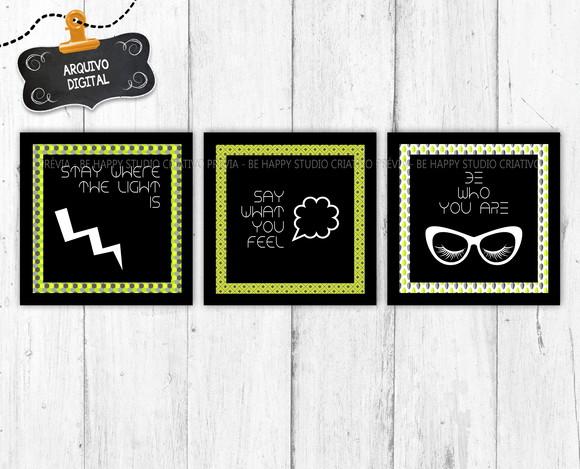 3 Artes Digitais para Quadro Sonhos Motivacional