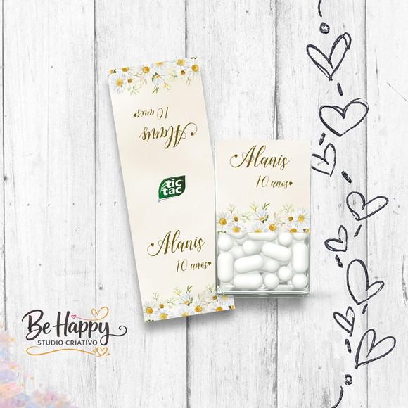Adesivo para Balinha Tema Margarida Festa Lembrancinha 50 unids
