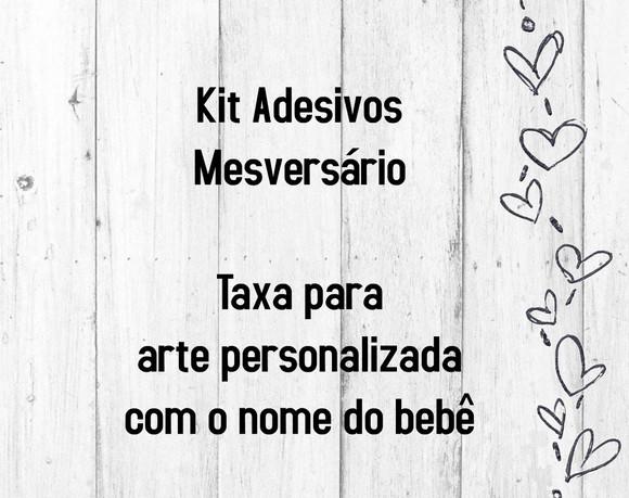 Personalizado Arte com Nome do Bebê Kit Mesversário Adesivos