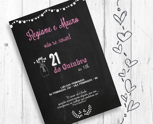 Convite Digital Casamento chique