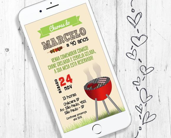 Convite Digital Churrasco