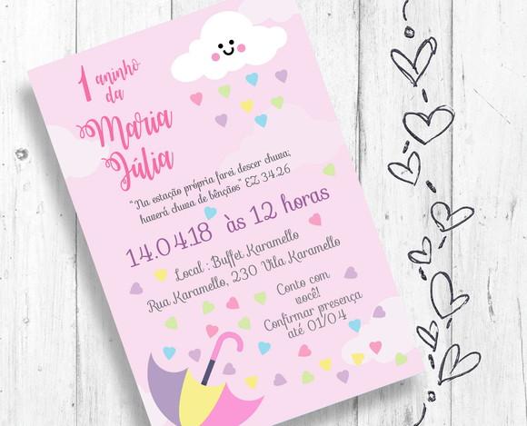 Convite Digital Chuva de Amor e Bênçãos