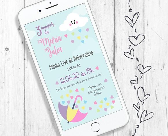 Convite Digital Chuva de Amor e Bênçãos