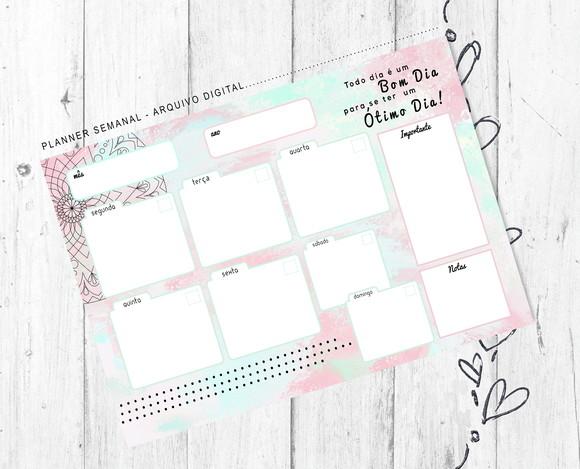 Planner Semanal Arquivo Digital