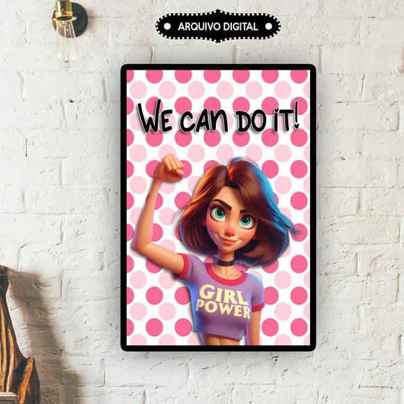 Quadro Girl Power Arte Digital