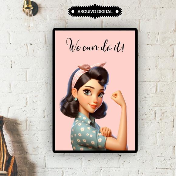 Quadro Girl Power Arte Digital