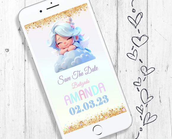 Save The Date Batizado Digital Anjinho
