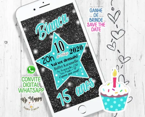 Convite Digital aniversário 15 Anos
