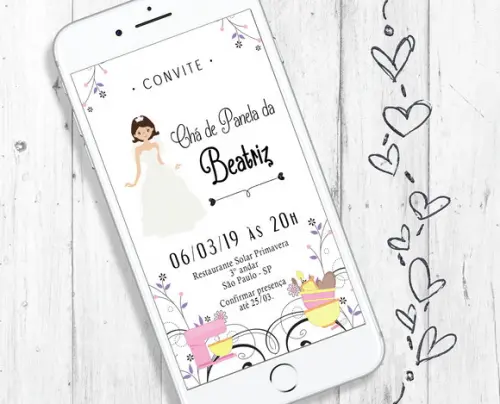 Convite Digital Chá de Panela Noiva
